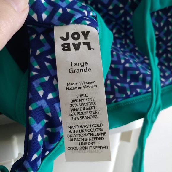 207.  JoyLab Swim Top - Size Large. Reversible - Picture 5 of 7